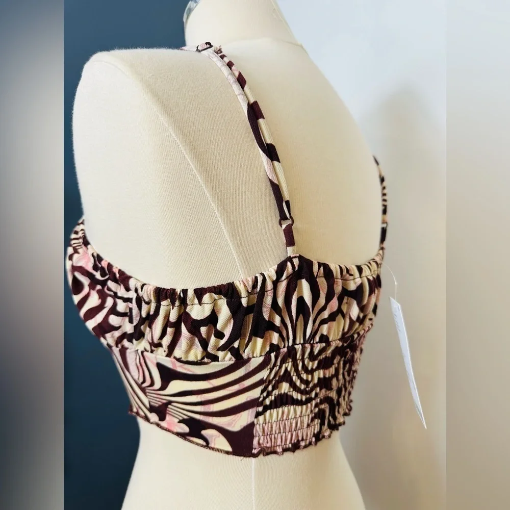 NEW! URBAN OUTFITTERS CROP TOP Stretchy NWT Spring Summer Size Small Festival - Picture 7 of 11